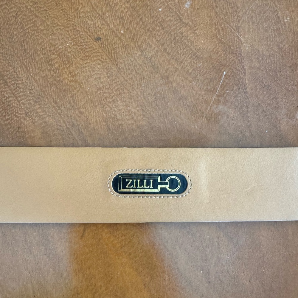 Gray Python Leather Zilli Belt For Men - image 6